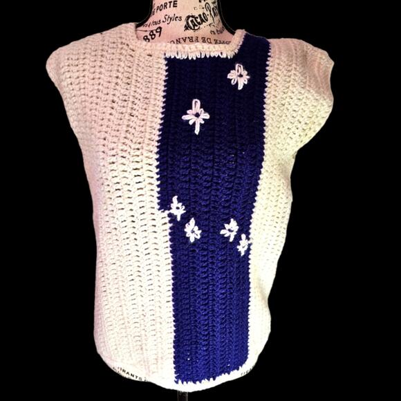 Hand knit Sweater vest. Size S/M - Picture 1 of 4